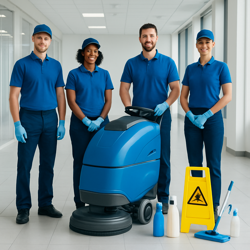 MS Crystal cleaning crew with professional equipment
